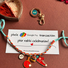 Tennis Burger Shoes Rakhi Keychain