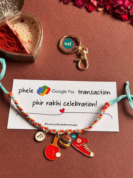 Tennis Burger Shoes Rakhi Keychain