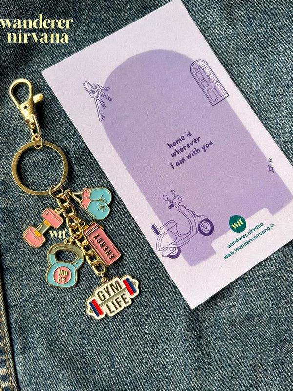 Gym Life Energy Keychain Bagcharm