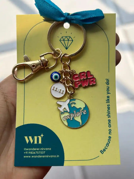 Explore 11:11 Evileye Girlpower Keychain Bagcharm
