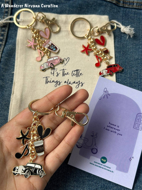 The Weekend Edit | Keychain Set of 3 | Multipurpose Bagcharms