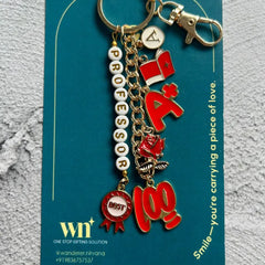 Professor Beaded Keychain Bagcharm