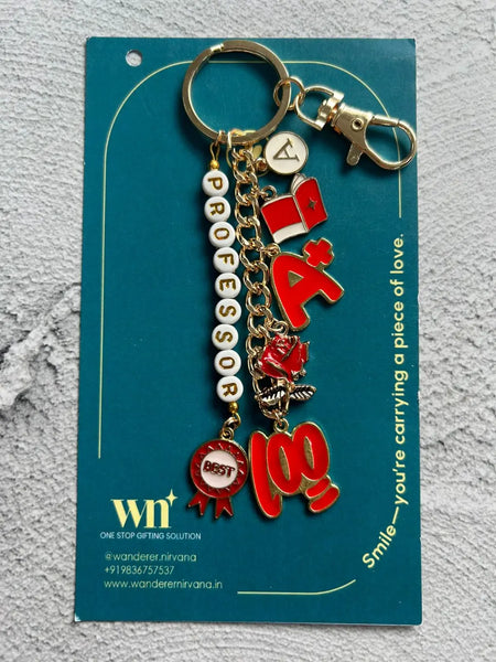 Professor Beaded Keychain Bagcharm
