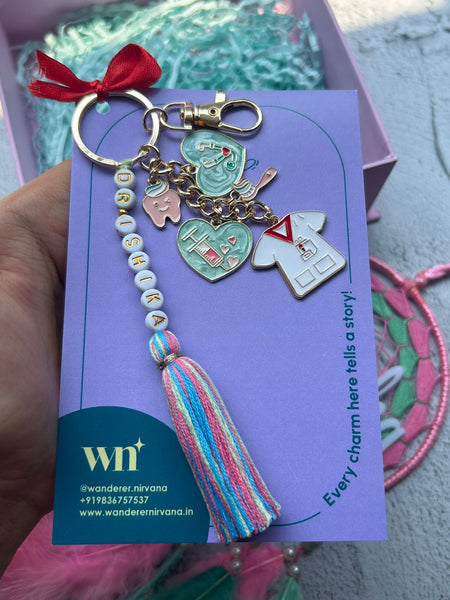Dentist Doctor Boho Keychain