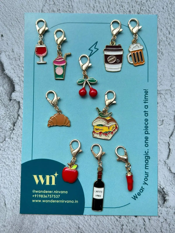 Food Themed Shoe Charms ( set of 10)