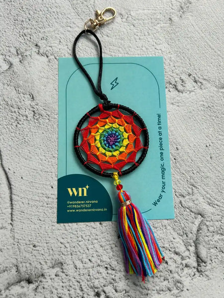Rainbow Tassel Dreamcatcher Hanging Bagcharm