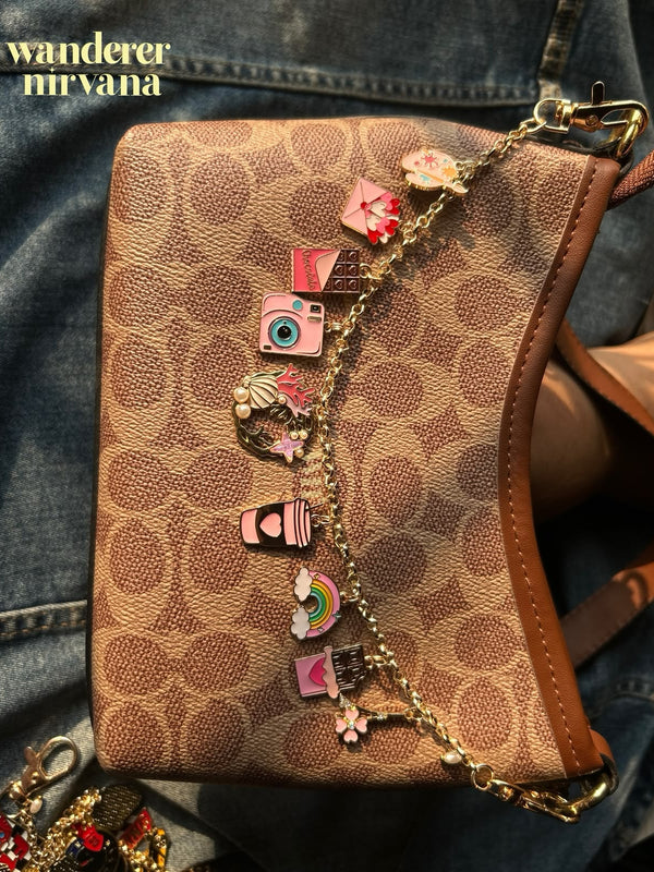 Blush Travel story Bagcharm chain