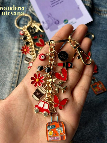 Red Rebel Travel Multipurpose Keychain Bagcharm