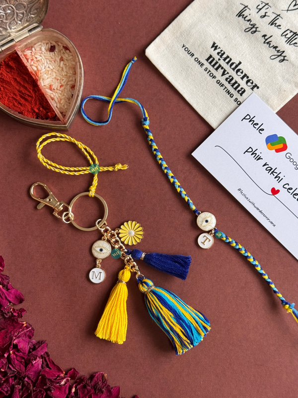 Flower Evil eye Bhaiya Bhabhi Set