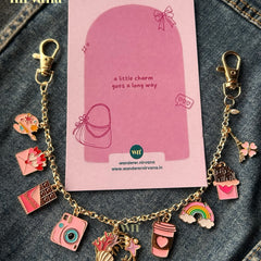 Blush Travel story Bagcharm chain