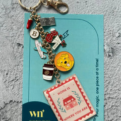 Travel , Golden Retriever, Coffee , Mom Keychain