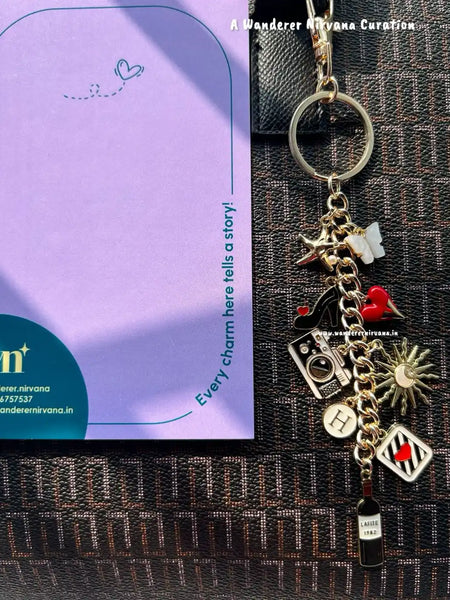 Devil wears Prada wine time bagcharm keychain
