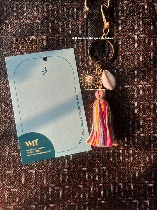 Golden Hour Sun Boho Keychain Bagcharm