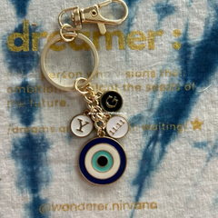Lucky Initial Pair Keychain