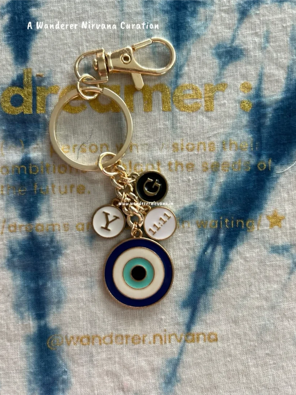 Lucky Initial Pair Keychain