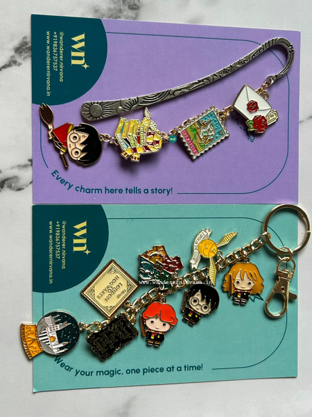 The Wizarding Keepsake Combo | Harry Potter Inspired Keychain and Bookmark Gift Set