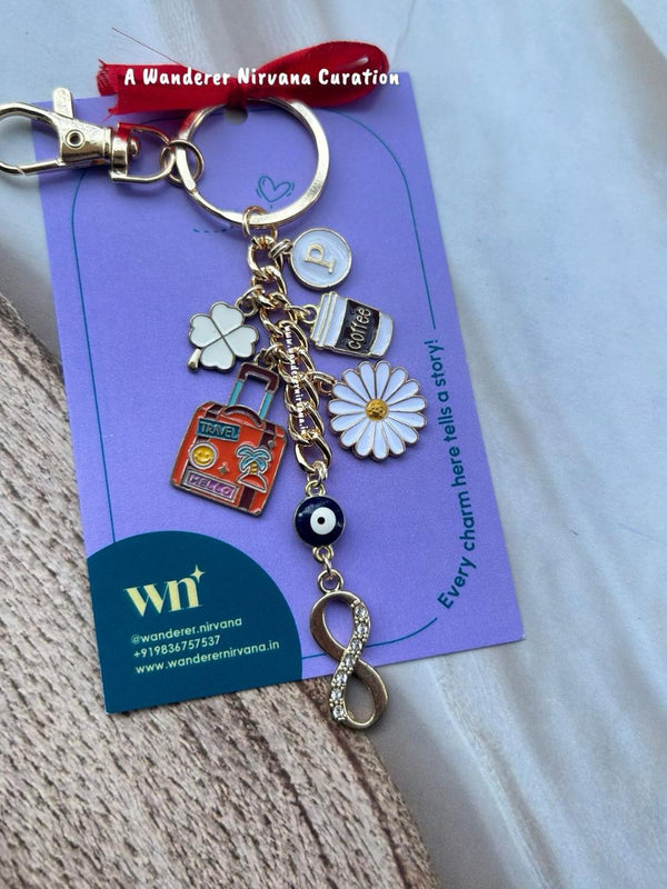 Infinity Travel Luck Coffee Keychain