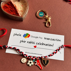 Football Spikes Charm Rakhi Bagcharm