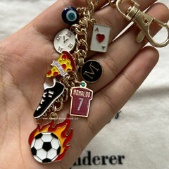 CR7 Matchday Stories Personalised Football Keychain | Ronaldo Inspired Bagcharm