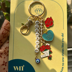 Sunshine Withyou Mom Dad Beaded Keychain Bagcharm