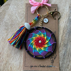 Rainbow Dreamcatcher Keychain