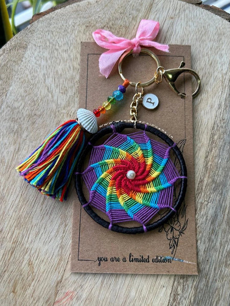 Rainbow Dreamcatcher Keychain