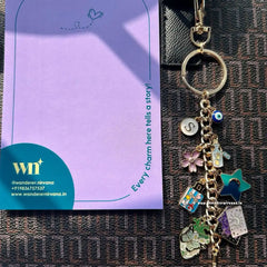 Eiffel tower, Travel, flower , wishing bottle Bagcharm Keychain