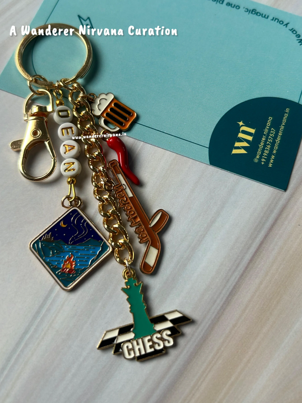 Dean Chess Camping Hockey Off Campus Inspired Personalised Keychain