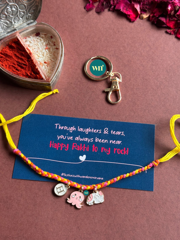 Octopus Cat Rakhi Keychain