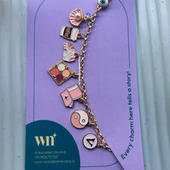 Pink Shell Coffee Cat Fashion Book Ying Yang Personalised Bracelet