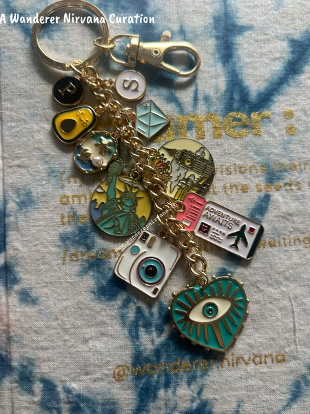 Travel New York London Adventure Beach keychain Bagcharm