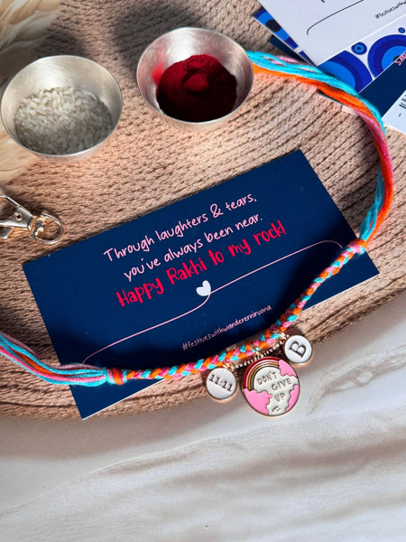 Don't Give Up Rakhi Keychain