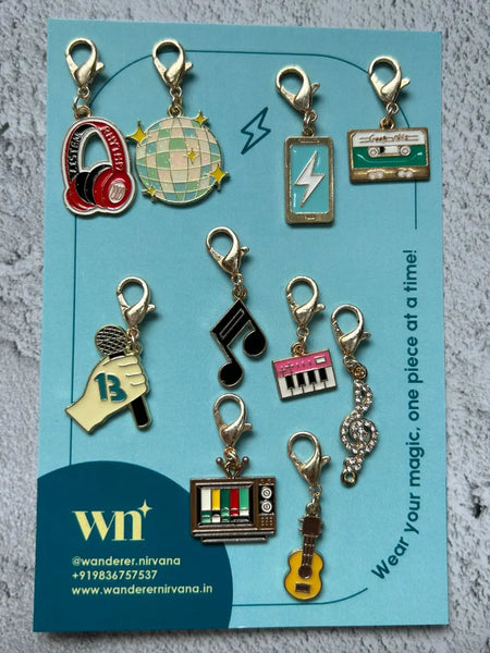Music Themed Shoe Charms (Set of 10)