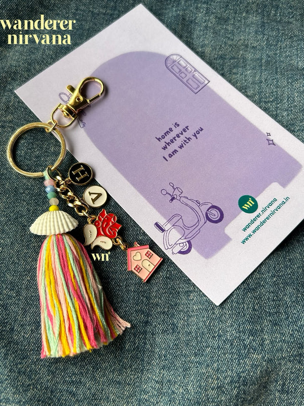 Ganesha Home Story Boho Keychain Bagcharm