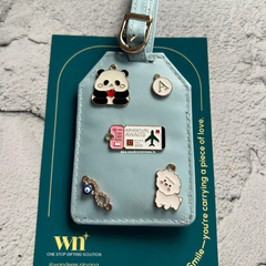 Panda Puppy Adventure Luggage tag