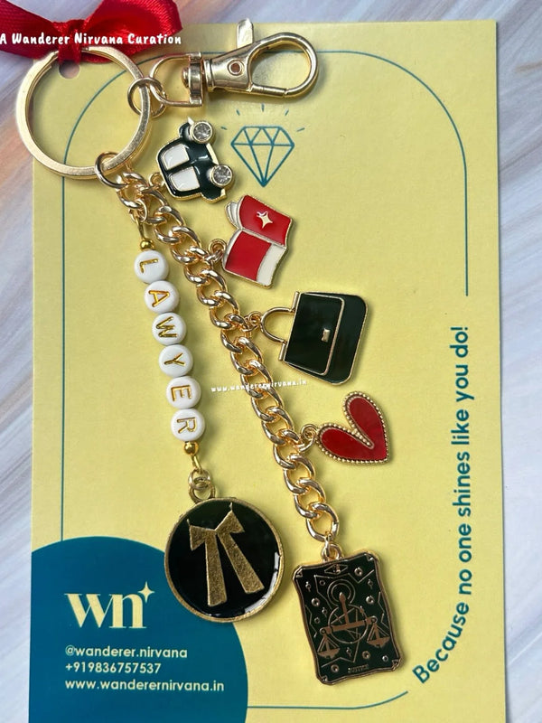 Lawyer Beaded Keychain Bagcharm