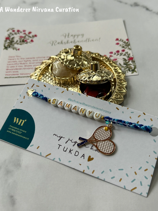Personalised Tennis Rakhi | Handmade Sports Rakhi