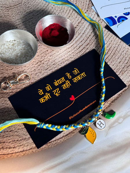 Nimbu mirchi Rakhi Keychain