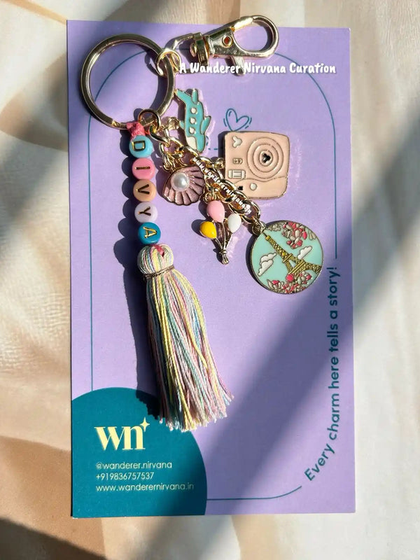 Paris Personalised Keychain Bagcharm