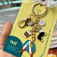 Coffee Pickleball Personalised Keychain