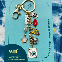 Jules Fifth Line Personalised Keychain Bagcharm | Off Campus Inspired Aesthetic Keychain