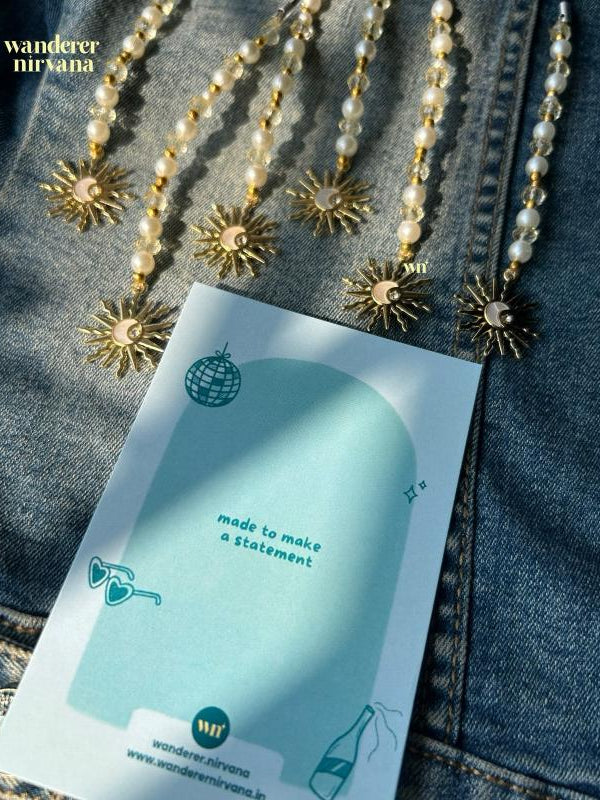 Sun Beaded Phonecharm