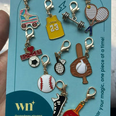 Sports 3 Themed Shoe charms ( set of 10)