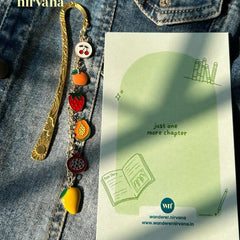 A Fruitful Chapter — Fruit-Themed Golden Bookmark