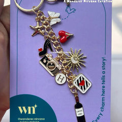 Devil wears Prada wine time bagcharm keychain