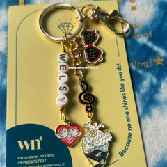 Garrett’s Heart Welsey Personalised Keychain Bagcharm | Off Campus Inspired Romantic Keychain