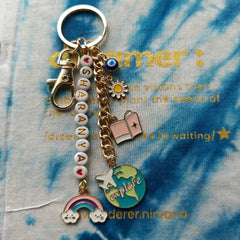 Explore Book Rainbow Evileye name Keychain Bagcharm