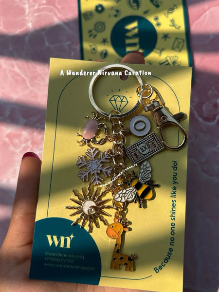 Crab, Bee, Money, Sun, Giraffe Keychain