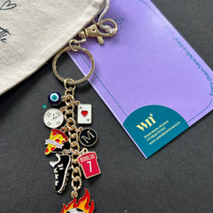 CR7 Matchday Stories Personalised Football Keychain | Ronaldo Inspired Bagcharm