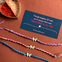 Evileye Butterfly Rakhi Set of 3